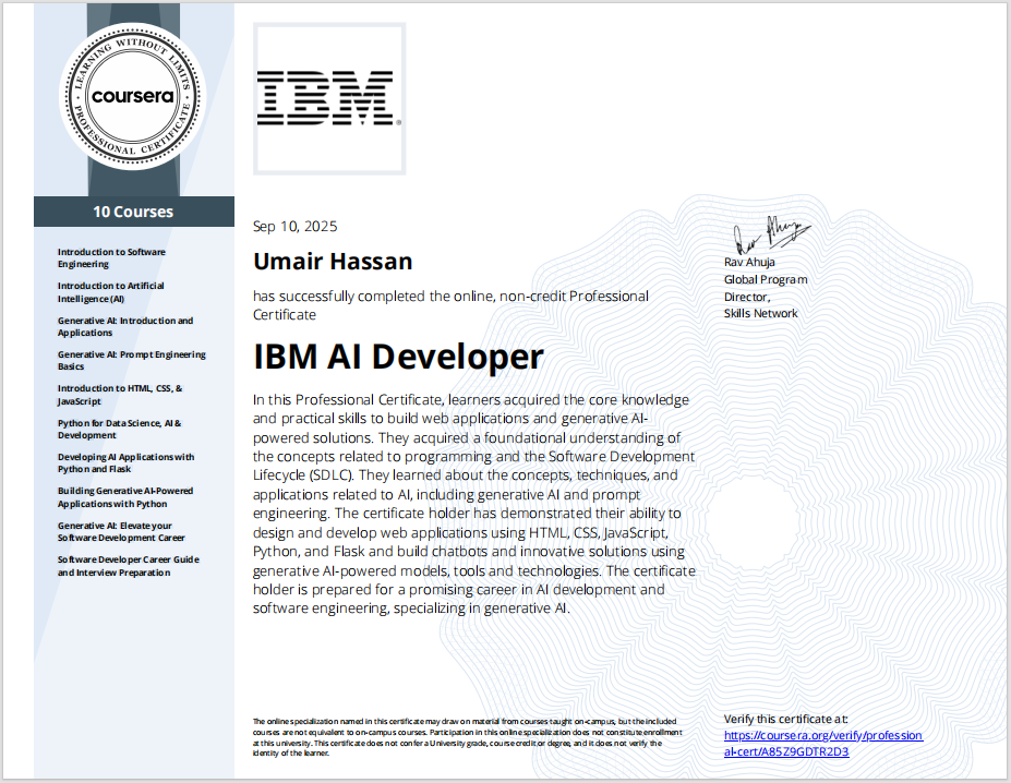 IBM AI Professional